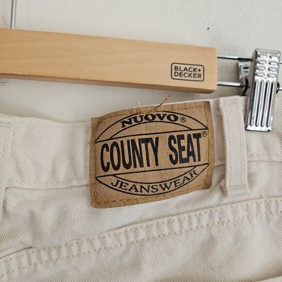 Vintage Nuovo County Seat Jeanswear Beige Denim Shorts Men’s Size 34 USA Made - Picture 3 of 8